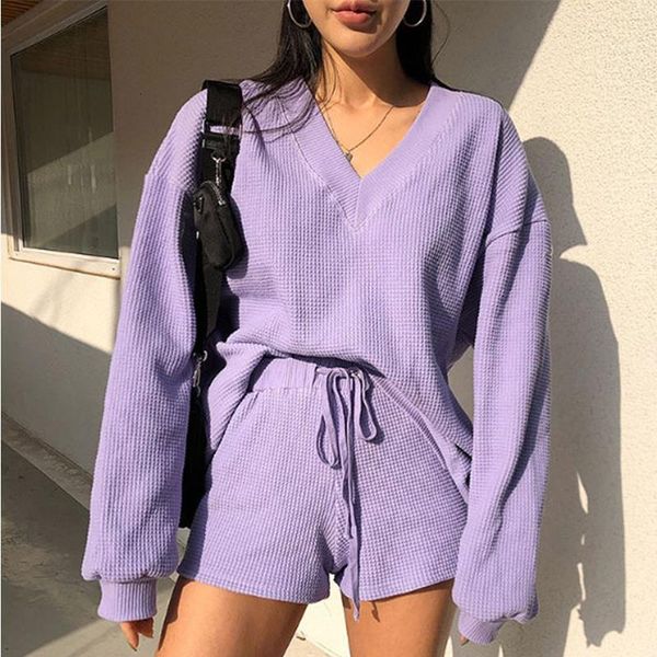 women suit knitted sweater two-piece womens clothes v-neck sports leisure long sleeve shorts suit women fashion streetwear, Gray
women suit knitted sweater two-piece womens clothes v-neck sports leisure long sleeve shorts suit women fashion streetwear, Gray