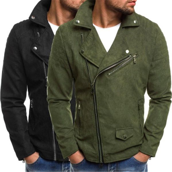mens solid color jackets fashion korean version big collar diagonal zipper jersey slim outerwear spring male thin style casual england coats, Black;brown
mens solid color jackets fashion korean version big collar diagonal zipper jersey slim outerwear spring male thin style casual england coats, Black;brown
