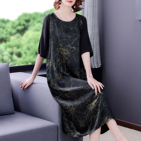 party dresses 2021 summer vintage black print mulberry silk casual midi dress women loose -4xl patchwork elegant slim paty vestidos, White;black
party dresses 2021 summer vintage black print mulberry silk casual midi dress women loose -4xl patchwork elegant slim paty vestidos, White;black