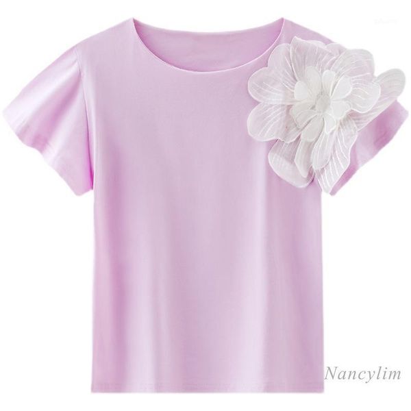summer flower tshirt fashion handmade floral shoulder three-dimensional decoration t-shirt female college style sweet women's, White
summer flower tshirt fashion handmade floral shoulder three-dimensional decoration t-shirt female college style sweet women's, White