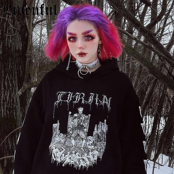 women's hoodies & sweatshirts goth printed hip hop punk rock harajuku emo cool e-girl aesthetic vintage grunge loose streetwear woman, Black
women's hoodies & sweatshirts goth printed hip hop punk rock harajuku emo cool e-girl aesthetic vintage grunge loose streetwear woman, Black