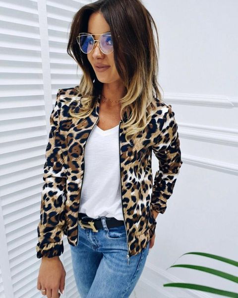 women's jackets fashion leopard printed women jacket zipper cool solid slim biker motorcycle soft short coat 2021, Black;brown
women's jackets fashion leopard printed women jacket zipper cool solid slim biker motorcycle soft short coat 2021, Black;brown