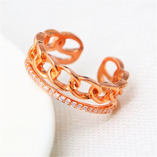 wedding rings rose gold color woman ring temperament female wild fashion inlaid zircon opening hand jewelry, Slivery;golden
wedding rings rose gold color woman ring temperament female wild fashion inlaid zircon opening hand jewelry, Slivery;golden