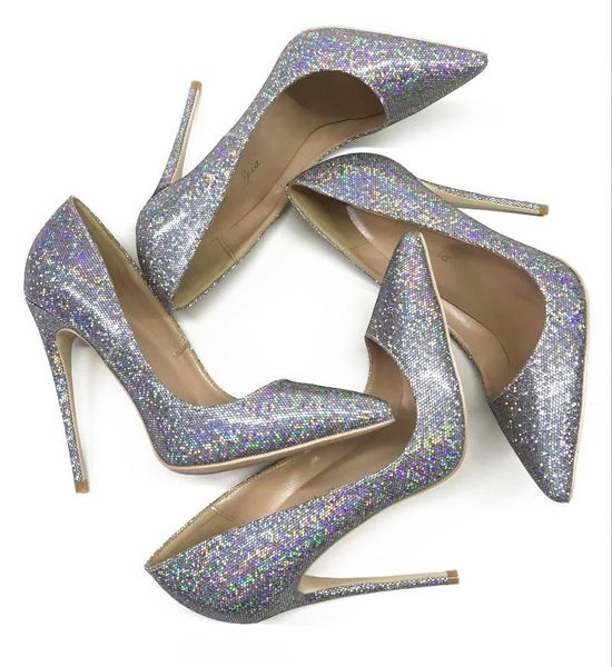dress shoes silver flashing seven color sequins, pointed high heel shoes, women's thin and shallow small 10cm red, Black
dress shoes silver flashing seven color sequins, pointed high heel shoes, women's thin and shallow small 10cm red, Black
