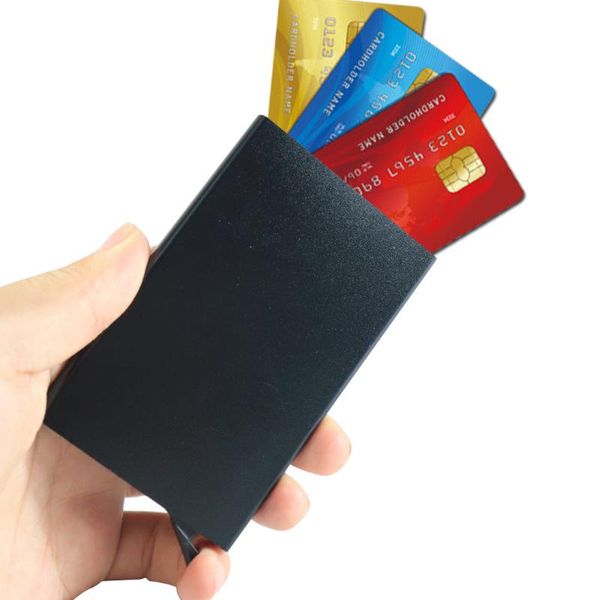 card holders rfid anti-theft smart wallet thin id holder automatically solid metal bank business mini, Brown;gray
card holders rfid anti-theft smart wallet thin id holder automatically solid metal bank business mini, Brown;gray