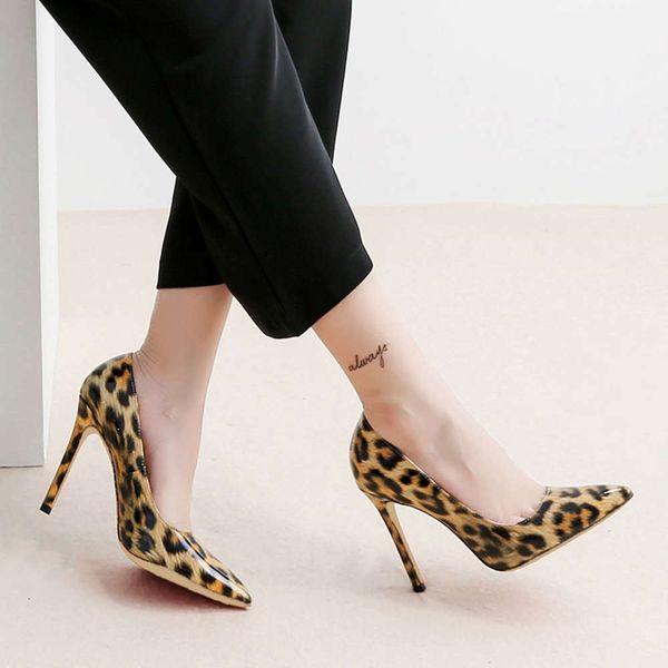 patent leather pointed high heeled sho temperament shallow mouth thin heel size leopard pattern nightcb women's, Black
patent leather pointed high heeled sho temperament shallow mouth thin heel size leopard pattern nightcb women's, Black