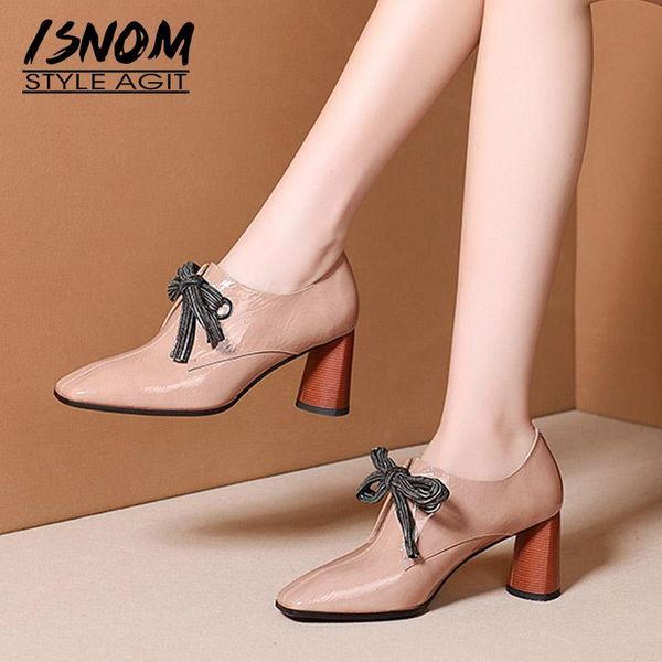 dress shoes isnom high heels wood pumps women genuine leather woman lace up female party square toe ladies 2021 autumn, Black
dress shoes isnom high heels wood pumps women genuine leather woman lace up female party square toe ladies 2021 autumn, Black