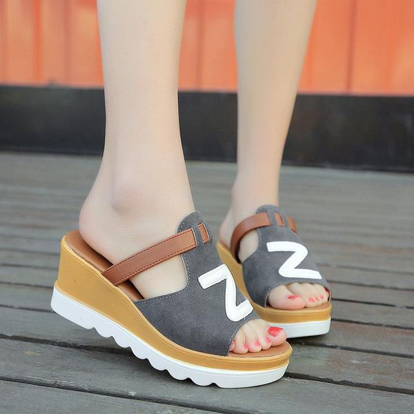 2021 fashion women sandals platform wedge flock mules open toe slides shoes summer large size solid black grey green a084
2021 fashion women sandals platform wedge flock mules open toe slides shoes summer large size solid black grey green a084