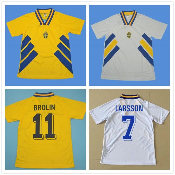 retro 1994 sweden soccer jersey 94 dahlin brolin larsson ingesson classic vintage football shirts calcio ibrahimovic 10 berg svensson 20, Black;yellow
retro 1994 sweden soccer jersey 94 dahlin brolin larsson ingesson classic vintage football shirts calcio ibrahimovic 10 berg svensson 20, Black;yellow