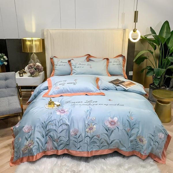 new luxury 800tc egyptian cotton pastoral flowers embroidery bedding set duvet cover flat/fitted sheet pillowcases home textiles
new luxury 800tc egyptian cotton pastoral flowers embroidery bedding set duvet cover flat/fitted sheet pillowcases home textiles