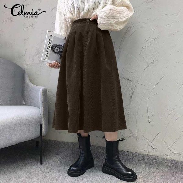 skirts celmia 2021 korean corduroy skirt women fashion elastic high waist casual loose solid midi female a-line 5xl, Black
skirts celmia 2021 korean corduroy skirt women fashion elastic high waist casual loose solid midi female a-line 5xl, Black