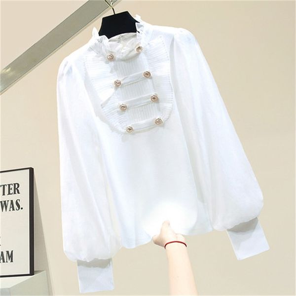 chiffon manga splicing jersey 2021 new female sweater temper double lady breasted black white ybim, White;black
chiffon manga splicing jersey 2021 new female sweater temper double lady breasted black white ybim, White;black