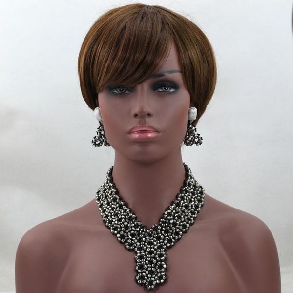 earrings & necklace fashion crystal african beads jewelry set nigerian wedding costume collar bib for woman alj529, Silver
earrings & necklace fashion crystal african beads jewelry set nigerian wedding costume collar bib for woman alj529, Silver