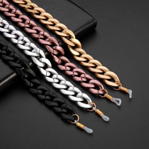 sunglasses frames teamer retro acrylic glasses chain lanyards matte gold color reading hanging neck chains straps, Silver
sunglasses frames teamer retro acrylic glasses chain lanyards matte gold color reading hanging neck chains straps, Silver