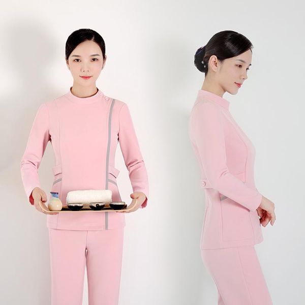 women's two piece pants spa massage female working suits sauna foot bath workwear sets beauty salon uniforms women beautician long slee, White
women's two piece pants spa massage female working suits sauna foot bath workwear sets beauty salon uniforms women beautician long slee, White