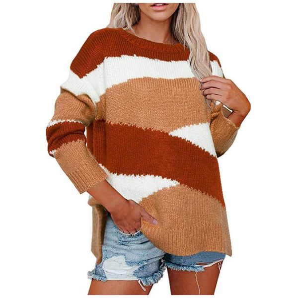 women's sweaters fashion autumn winter women patchwork sweater round neck long sleeve casual loose knitted jumper pullover plus size#3, White;black
women's sweaters fashion autumn winter women patchwork sweater round neck long sleeve casual loose knitted jumper pullover plus size#3, White;black