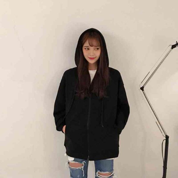 women's hoodies & sweatshirts large size sweater female autumn and winter new korean version loose hooded zipper plus velvet padde, Black
women's hoodies & sweatshirts large size sweater female autumn and winter new korean version loose hooded zipper plus velvet padde, Black