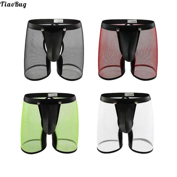 men's swimwear men see-through mesh open buboxer brief low rise removable bulge pouch faux leather patchwork shorts
men's swimwear men see-through mesh open buboxer brief low rise removable bulge pouch faux leather patchwork shorts