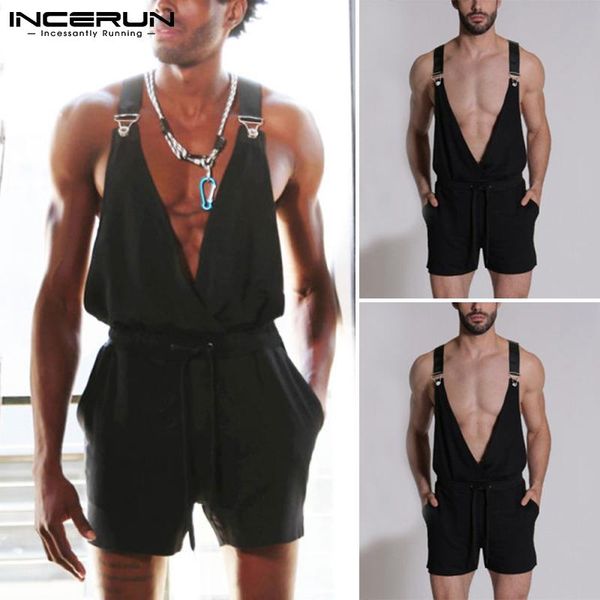 men's shorts incerun 2021 summer mens jumpsuit casual streetwear rompers solid color suspender fashion loose men jumpsuits s-5xl, White;black
men's shorts incerun 2021 summer mens jumpsuit casual streetwear rompers solid color suspender fashion loose men jumpsuits s-5xl, White;black