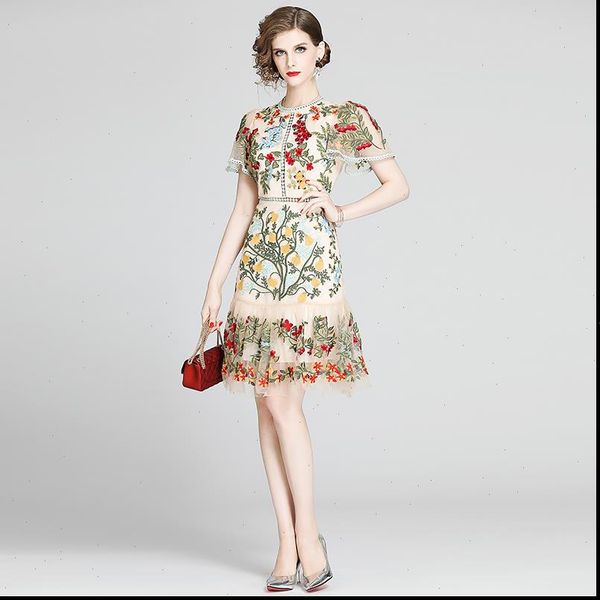 hma new 2021 fashion runway summer dress womens flare sleeve floral embroidery elegant mesh hollow out mini dresses, Black;gray
hma new 2021 fashion runway summer dress womens flare sleeve floral embroidery elegant mesh hollow out mini dresses, Black;gray