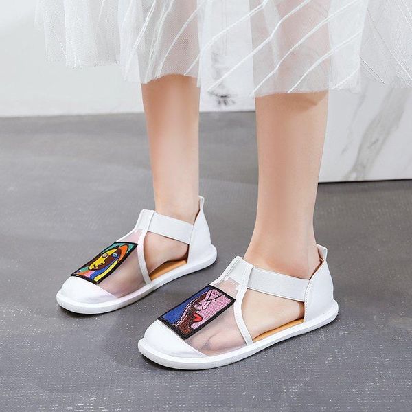 sandals summer lace organza makeup net red single shoes flat lazy women's trend baotou zapatillas mujer, Black
sandals summer lace organza makeup net red single shoes flat lazy women's trend baotou zapatillas mujer, Black