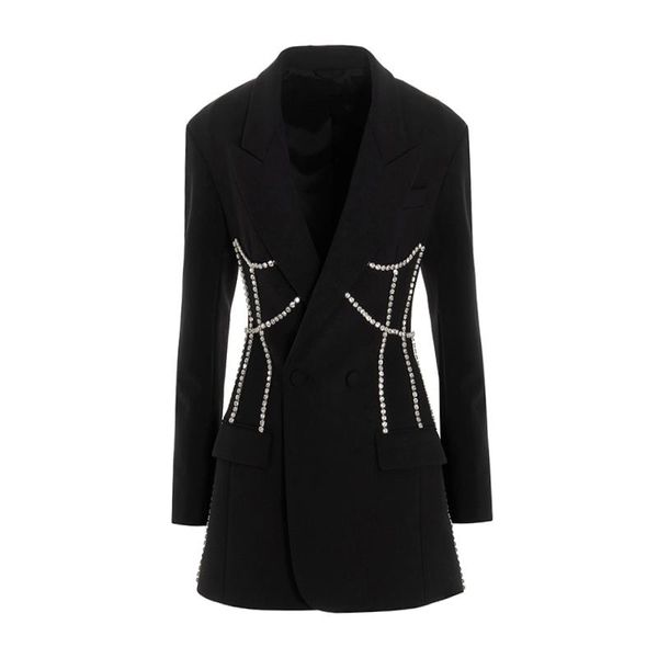 women's suits & blazers 2021 arrival spring autumn beading double breasted blazer slim long sleeve lady black casual female, White;black
women's suits & blazers 2021 arrival spring autumn beading double breasted blazer slim long sleeve lady black casual female, White;black