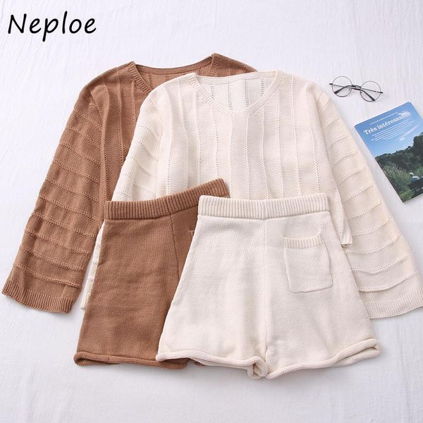 women's tracksuits neploe apring autumn stylish knitted short sets o-neck long sleeve crop + elastic waist wide leg shorts two-piece s, Gray
women's tracksuits neploe apring autumn stylish knitted short sets o-neck long sleeve crop + elastic waist wide leg shorts two-piece s, Gray