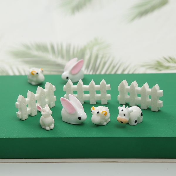 20pcs components style cute rabbit easter decoration miniature fence dairy cow hare animal figurine resin craft mini bunny garden ornament, Blue;slivery
20pcs components style cute rabbit easter decoration miniature fence dairy cow hare animal figurine resin craft mini bunny garden ornament, Blue;slivery