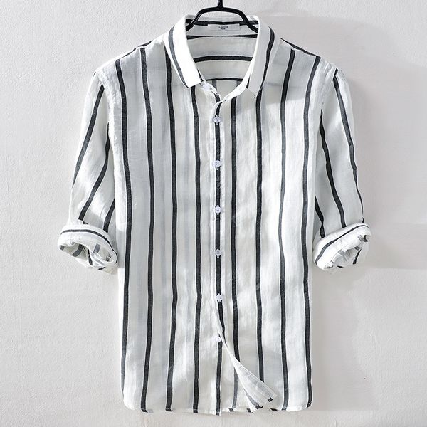 2021 new vero nova dos homens de linho listrado manga trs-quartos retro respirvel camisa branca mens moda camisas casuais masculinos c0ck, White
2021 new vero nova dos homens de linho listrado manga trs-quartos retro respirvel camisa branca mens moda camisas casuais masculinos c0ck, White