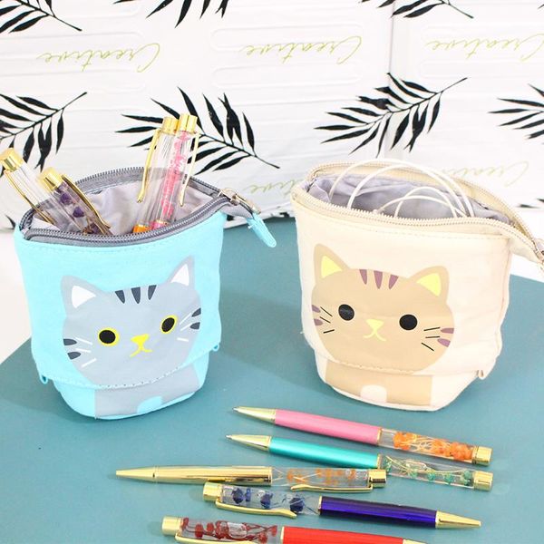 storage bags pen pencil bag case, cartoon cute cat bear sheep canvas fold standing holder stationery organizer kids gift office supplies
storage bags pen pencil bag case, cartoon cute cat bear sheep canvas fold standing holder stationery organizer kids gift office supplies