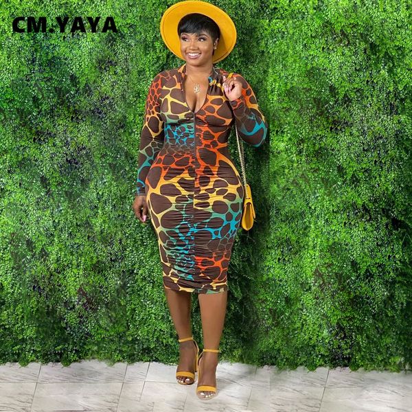 cm.yaya women leopard print zipper up turn-down neck long sleeve stacked bodycon midi dress elegant active ruched draped dresses 210309, Black;gray
cm.yaya women leopard print zipper up turn-down neck long sleeve stacked bodycon midi dress elegant active ruched draped dresses 210309, Black;gray