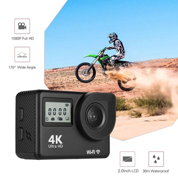 mini cameras 2.0" lcd touchscreen 4k ultra hd wifi sports action camera 18mp 170 wide angle waterproof 30 meters cam sport dv
mini cameras 2.0" lcd touchscreen 4k ultra hd wifi sports action camera 18mp 170 wide angle waterproof 30 meters cam sport dv