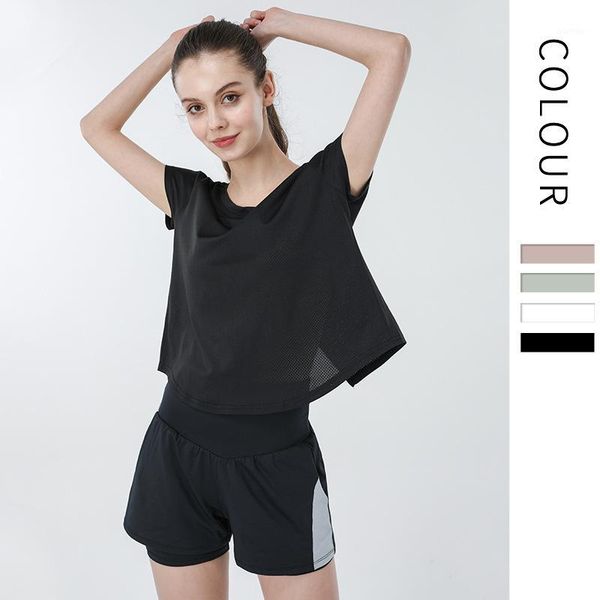 yoga outfits women black white pink green mesh short sleeve sport fitness sports shirt gym t workout 1, White;red
yoga outfits women black white pink green mesh short sleeve sport fitness sports shirt gym t workout 1, White;red