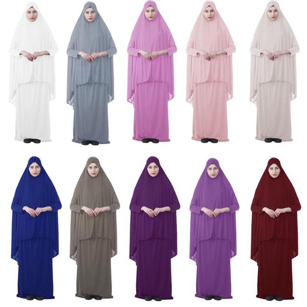 ethnic clothing 2pcs muslim women long robe dubai head cover hijab dress jellaba khimar worship middle east prayer kaftan ramadan, Red
ethnic clothing 2pcs muslim women long robe dubai head cover hijab dress jellaba khimar worship middle east prayer kaftan ramadan, Red
