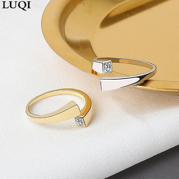 cluster rings s925 silver plated white gold wrong side zircon light luxury temperament women open ring nj651, Golden;silver
cluster rings s925 silver plated white gold wrong side zircon light luxury temperament women open ring nj651, Golden;silver
