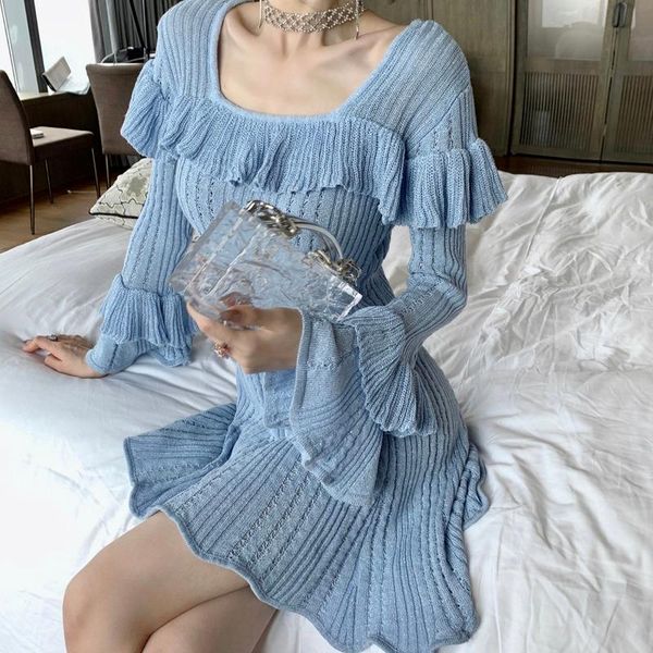 casual dresses qweek warm knitted dress women autumn winter elegant long sleeve mini 2021 vintage korean style chic trendy clothes, Black;gray
casual dresses qweek warm knitted dress women autumn winter elegant long sleeve mini 2021 vintage korean style chic trendy clothes, Black;gray