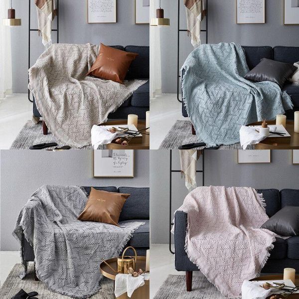 modern simple solid color sofa blanket cover cotton travel blanket airplane knitted blankets with tassel throw for sofa
modern simple solid color sofa blanket cover cotton travel blanket airplane knitted blankets with tassel throw for sofa