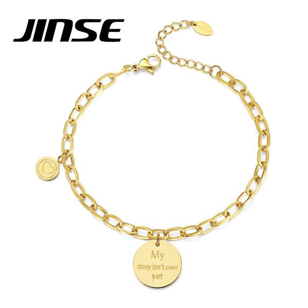 link, chain jinse 316l stainless steel curb cuban link gold bracelets for women fashion jewelry hip hop men round coin beads pulseira gifts, Black
link, chain jinse 316l stainless steel curb cuban link gold bracelets for women fashion jewelry hip hop men round coin beads pulseira gifts, Black