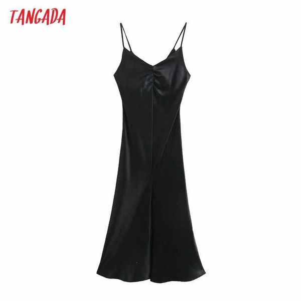 tangada fashion women black satin strap dress sleeveless backless female pleated midi dress 4m143 210609, Black;gray
tangada fashion women black satin strap dress sleeveless backless female pleated midi dress 4m143 210609, Black;gray