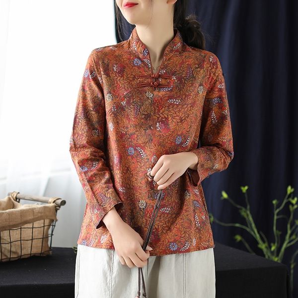 new spring chinese style ladies vintage womens loose causal shirts female linen streetwear blouses plus size 10238, Red
new spring chinese style ladies vintage womens loose causal shirts female linen streetwear blouses plus size 10238, Red