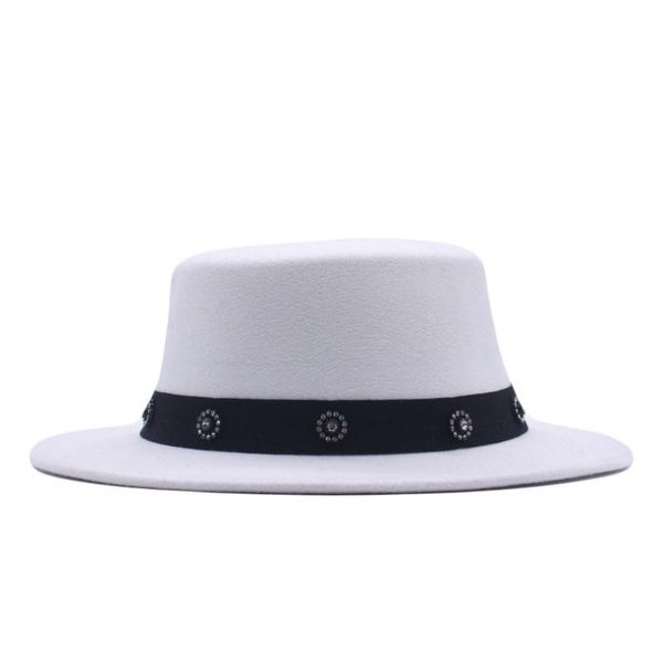 wide brim hats 2021 wool flat hat women's felt fedora laday elegant ribbon chapeu de feltro men bowler gambler, Blue;gray
wide brim hats 2021 wool flat hat women's felt fedora laday elegant ribbon chapeu de feltro men bowler gambler, Blue;gray