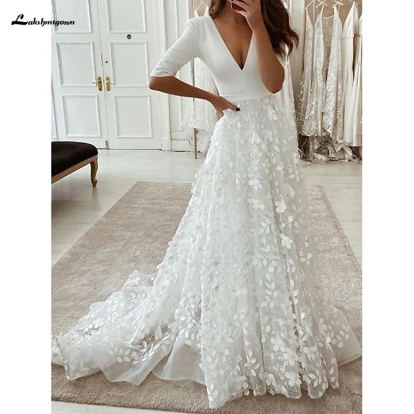 2021 new a-line wedding es plunging neck sweep train tulle polyester half sleeve country plus size with embroidery appliques qbi0, White
2021 new a-line wedding es plunging neck sweep train tulle polyester half sleeve country plus size with embroidery appliques qbi0, White