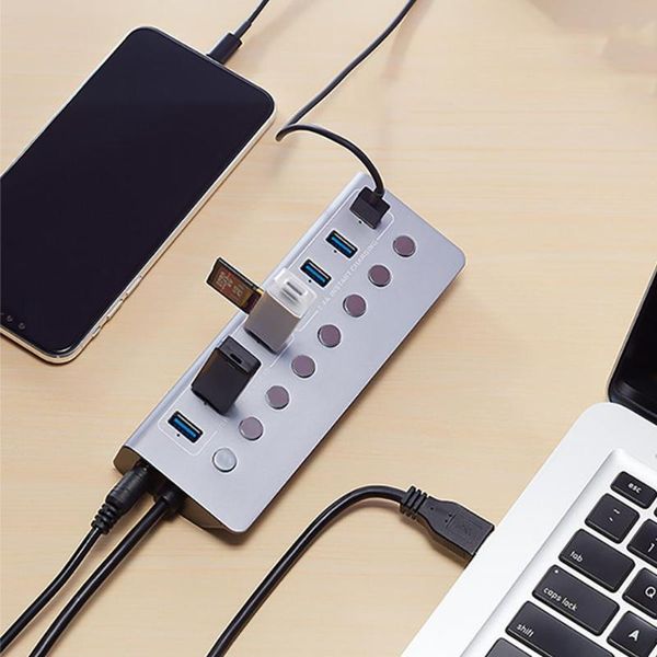 hubs 8 ports powered usb 3.0 hub extension with on/off switches 15w adapter support splitter computer accessories
hubs 8 ports powered usb 3.0 hub extension with on/off switches 15w adapter support splitter computer accessories