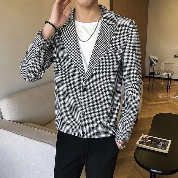 bomber jacket men 2021 spring new suit collar mens jacket coat fashion cotton chidori grid mens jackets and coats 0223-2, Black;brown
bomber jacket men 2021 spring new suit collar mens jacket coat fashion cotton chidori grid mens jackets and coats 0223-2, Black;brown