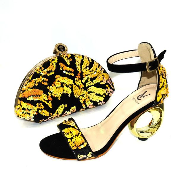 sandals arrival black+gold african designer shoes and bag set to match italian party with matching handbags
sandals arrival black+gold african designer shoes and bag set to match italian party with matching handbags