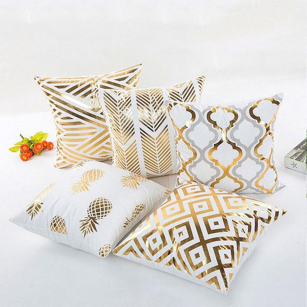 pillow case custom plaid cushion cover bronzing pillowcases super soft gold foiled covers for sofa bed without core
pillow case custom plaid cushion cover bronzing pillowcases super soft gold foiled covers for sofa bed without core