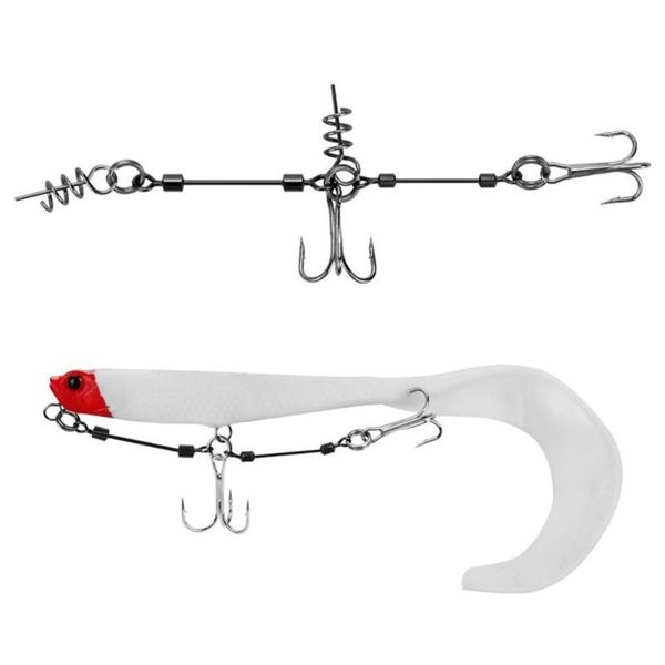 2 pcs fishing screw rig double vmc fishing hooks with pike center shad belly stingers 15cm 1.3g/1.7g barbed triple hooks screwba
2 pcs fishing screw rig double vmc fishing hooks with pike center shad belly stingers 15cm 1.3g/1.7g barbed triple hooks screwba
