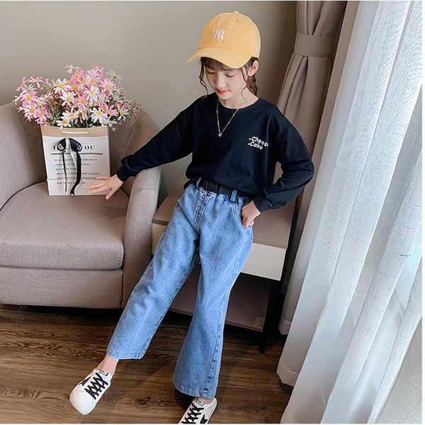 clothing sets be 2021 spring autumn girls' suit casual sweater + jeans versatile fashion clothes children pants outfit, White
clothing sets be 2021 spring autumn girls' suit casual sweater + jeans versatile fashion clothes children pants outfit, White