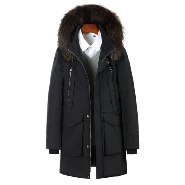 men's duck feather et, leather collar coat, hoodie, winter thick coat - 40 degre, 90%, Black
men's duck feather et, leather collar coat, hoodie, winter thick coat - 40 degre, 90%, Black