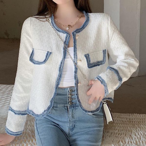 women's jackets korean chic autumn fashion temperament slim thin contrast color single breasted long sleeve coat female veste femme, Black;brown
women's jackets korean chic autumn fashion temperament slim thin contrast color single breasted long sleeve coat female veste femme, Black;brown